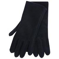 ladies classic plain soft warm cosy fleece winter gloves navy