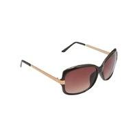 ladies rose gold and brown sunglasses ce mark and uv protection brown