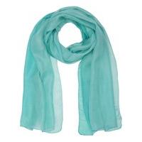 Ladies pure silk ombre rectangular scarf graduated dye effect - Jade