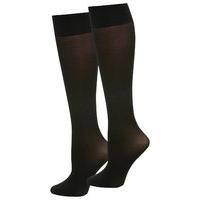 Ladies classic black everyday wear 40 denier knee high socks tights - Black