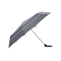 Ladies navy stripe print steel frame small company handbag umbrella with cover - Navy