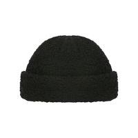 Ladies Cosy and Soft Thick Borg Fleece Simple Winter Beanie Hat - Black