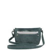 ladies two in one cross body shoulder bag and pouch set spearmint