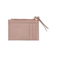 Ladies Compact Coin and Card Holder Mini Purse with zip - Blush