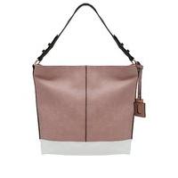Ladies Colour Block Hobo Shoulder Bag Leather Look - Multicolour