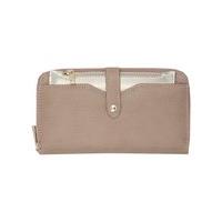 ladies zip around purse with pouch insert taupe