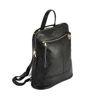 Ladies? Luxury Leather Rucksack, Black, Leather