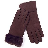 Ladies Charlotte Sheepskin Gloves Chocolate Small