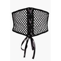 Large Scale Fishnet Corset Belt - black