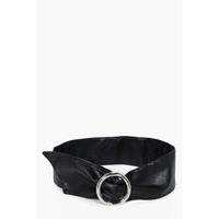 Large Ring Waist Belt - black