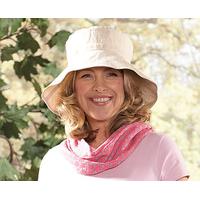 Ladies Cream Cotton Sun Hat