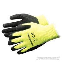 Large Yellow Hi-vis Builders Gloves