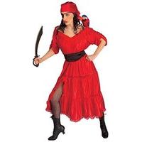 Ladies Caribbean Wench Costume Medium Uk 10-12 For Pirate Buccaneer Fancy Dress