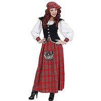 Ladies Scottish Lass Heavy Fab Costume Small Uk 8-10 For Scotland Fancy Dress