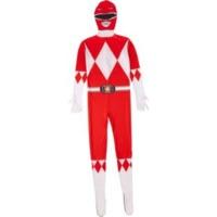 Large Red Men\'s 2nd Skin Power Ranger Costume