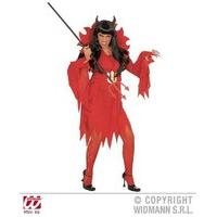 Ladies Devilin Teenage Costume For Halloween Satan Lucifer Fancy Dress
