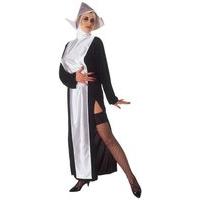 Ladies Sexy Nun Costume Medium Uk 10-12 For Sister Hen Party Fancy Dress