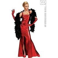 Ladies Stretch Cocktail Dress/ - Red Costume Small Uk 8-10 For 20s 30s Flapper