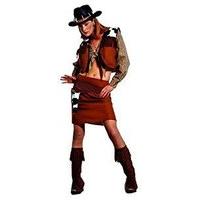 Ladies Western Cowgirl Costume Large Uk 14-16 For Wild West Fancy Dress