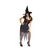 Ladies Wicked Witch Costume Large Uk 14-16 For Halloween Fancy Dress