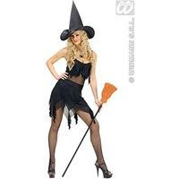 Ladies Witch Costume Medium Uk 10-12 For Halloween Fancy Dress