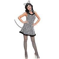 Ladies Zebra Costume Medium Uk 10-12 For Animal Jungle Farm Fancy Dress
