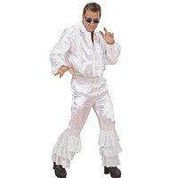 Large White Men\'s Satin Pants
