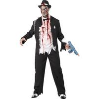 large adults zombie gangster costume