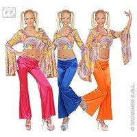 Ladies Bell Bottoms Ladies Pink Orange Or Blue Accessory For 60s 70s Hippy