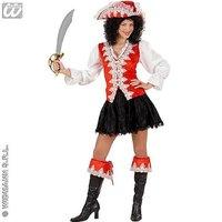 Ladies Regal Pirate Lady - Red Costume Medium Uk 10-12 For Buccaneer Fancy Dress