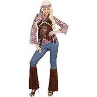 Ladies Psychedelic Hippie Woman Costume Large Uk 14-16 For 60s 70s Hippy Fancy