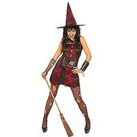 Ladies Punk Witch Costume Large Uk 14-16 For Halloween Fancy Dress
