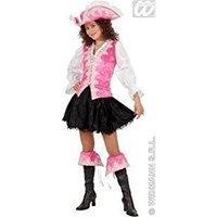 ladies regal pirate lady pink costume medium uk 10 12 for buccaneer fa ...