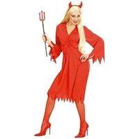 Ladies Devil Woman Costume Small Uk 8-10 For Halloween Satan Lucifer Fancy Dress