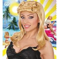 Ladies Pin Up Girl S - Brown Wig For Hair Accessory Fancy Dress
