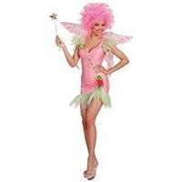 Ladies Pink Fairy - Costume Small Uk 8-10 For Fairytale Fancy Dress