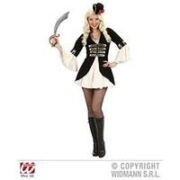 Ladies Pirate Captain Lady Costume Extra Large Uk 18-20 For Buccaneer Fancy