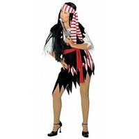 Ladies Pirate Lady Costume Extra Large Uk 18-20 For Buccaneer Fancy Dress