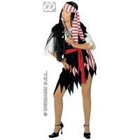 Ladies Pirate Lady Costume Large Uk 14-16 For Buccaneer Fancy Dress