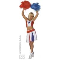 Ladies Cheerleader Costume Small Uk 8-10 For Usa Sports Fancy Dress