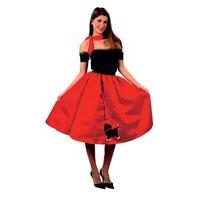 Ladies Red Bopper Poodle Skirt