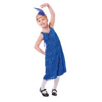 Large Blue Girls Flapper Dress