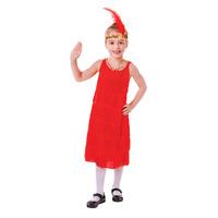 Large Red Girls Flapper Dress