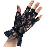 lace fingerless gloves