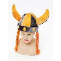 ladies soft viking helmet with plaits