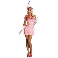 Large Adult\'s Pink Flapper Costume