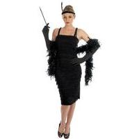 Large Black Ladies Flapper Costume
