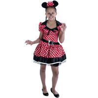 Large Pink & Black Girls Little Missie Mouse Costume