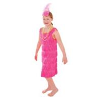 Large Pink Girls Flapper Dress