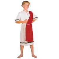 Large White & Red Boys Roman Emperor Costume